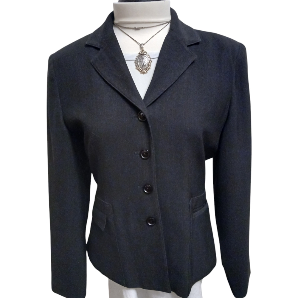 Larry Levine black Blazer Jacket 4 buttons size 8P